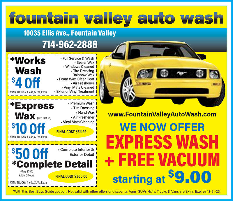 foothill car wash coupons