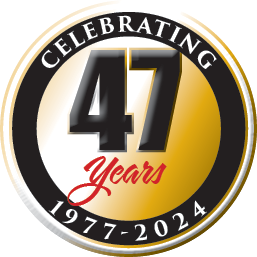 Celebrating 47 Years badge